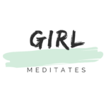 Girl meditates logo