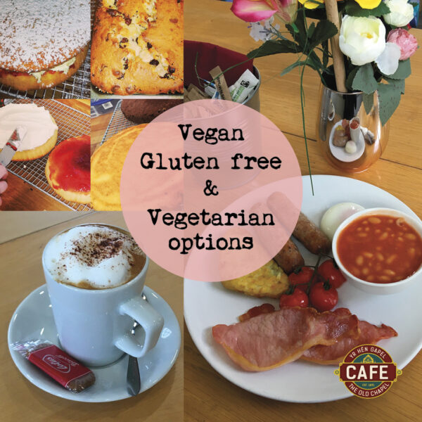 Vegan, gluten free and Vegetarian options