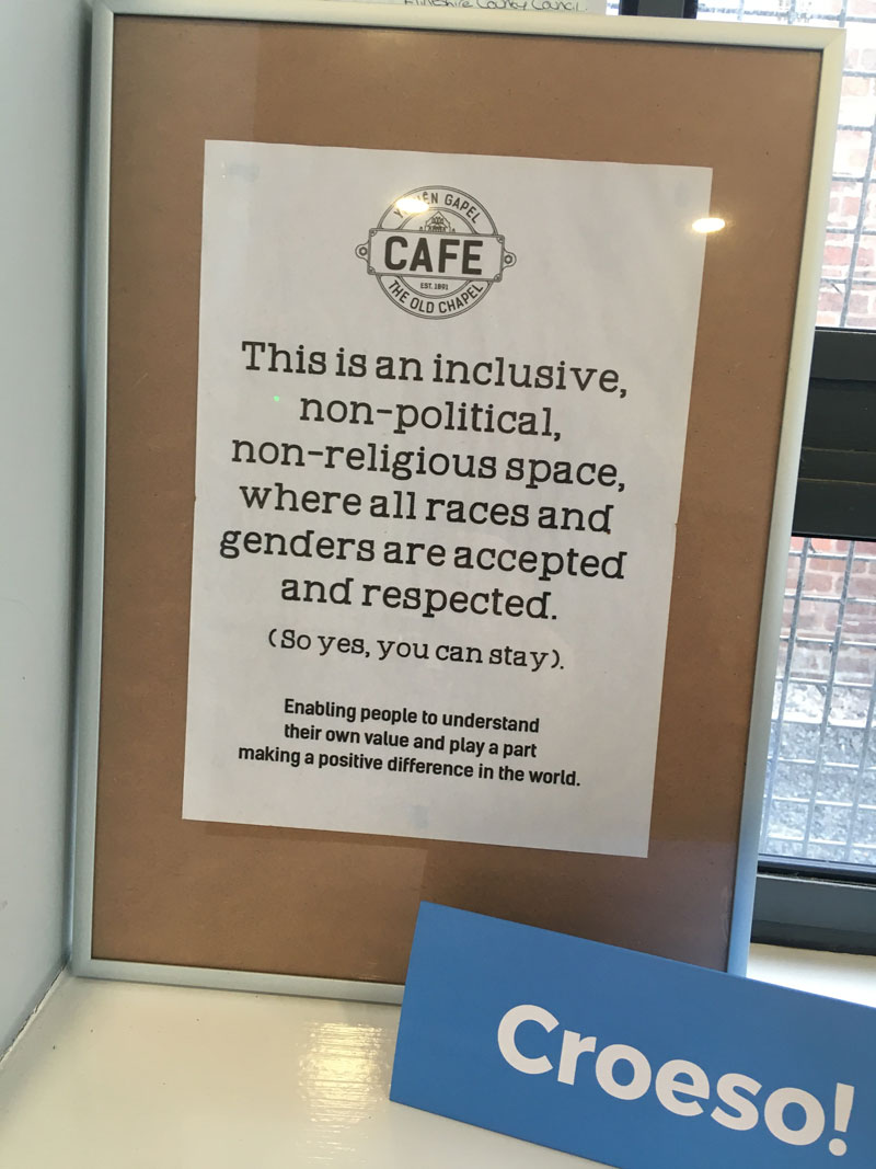 inclusive space sign