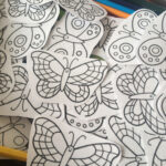 uncoloured butterfly stencils