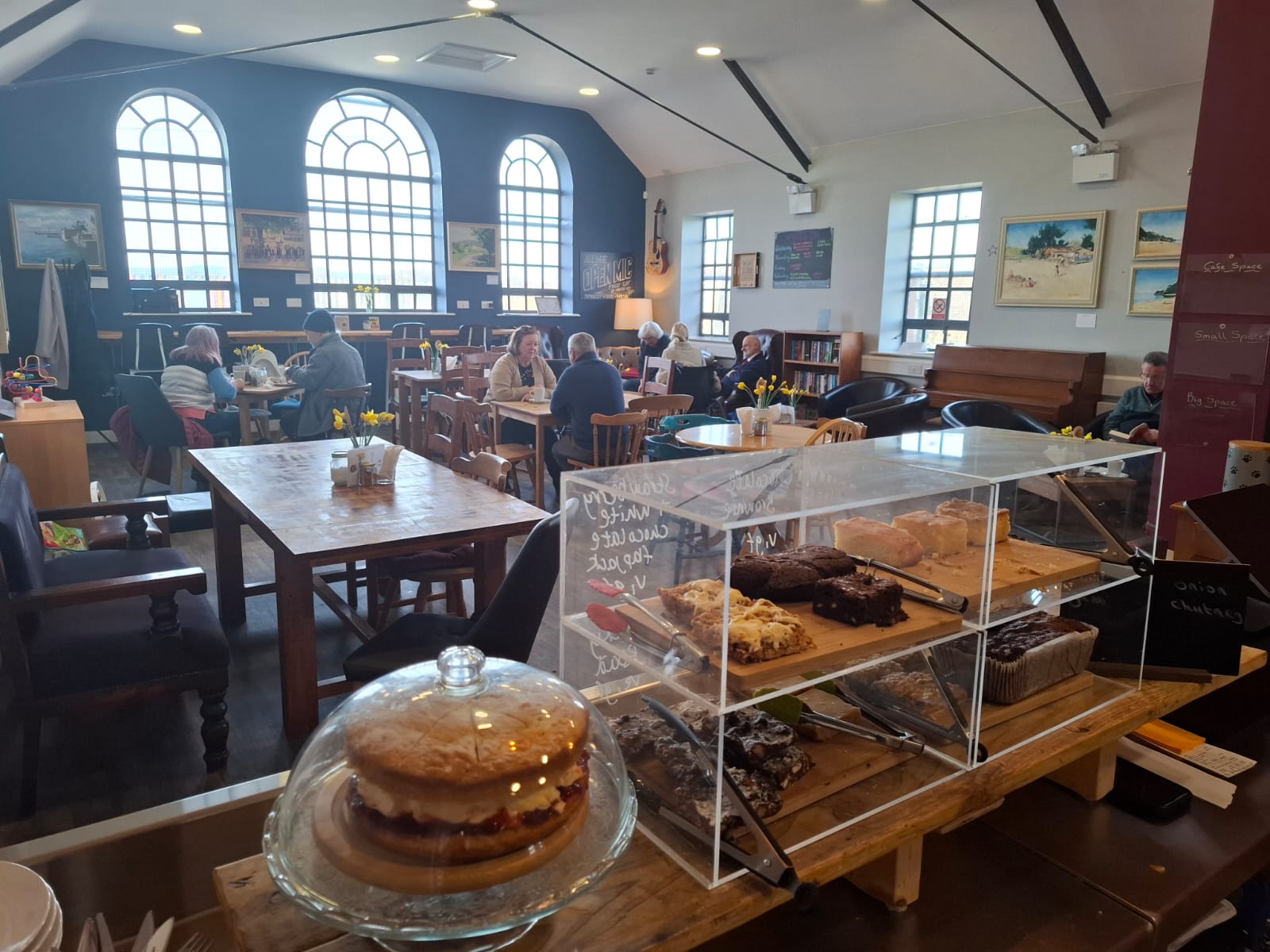 Cafe during opening hours